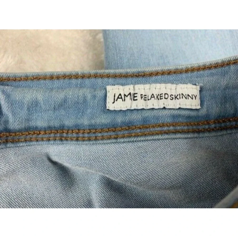 Black Daisy Juniors Jeans Size 5 27 Light Wash Jamie Relaxed Skinny Button Fly - Picture 6 of 6